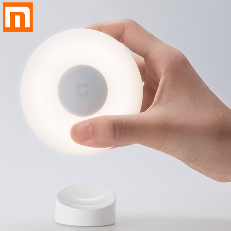 Xiaomi Mijia Led luz nocturna de inducción 2 360 Sensor de movimiento inteligente infrarrojo de brillo ajustable giratorio con Base magnética