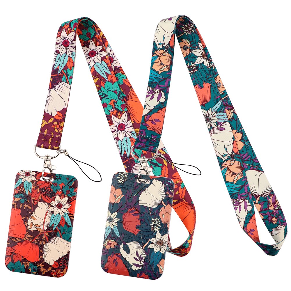 CB1272 Rose Bloem Telefoon Lanyard Sport Strap Hals Touw Mobiele Telefoon Strap Usb Badge Houder Lanyard Hals Ketting Accessoires
