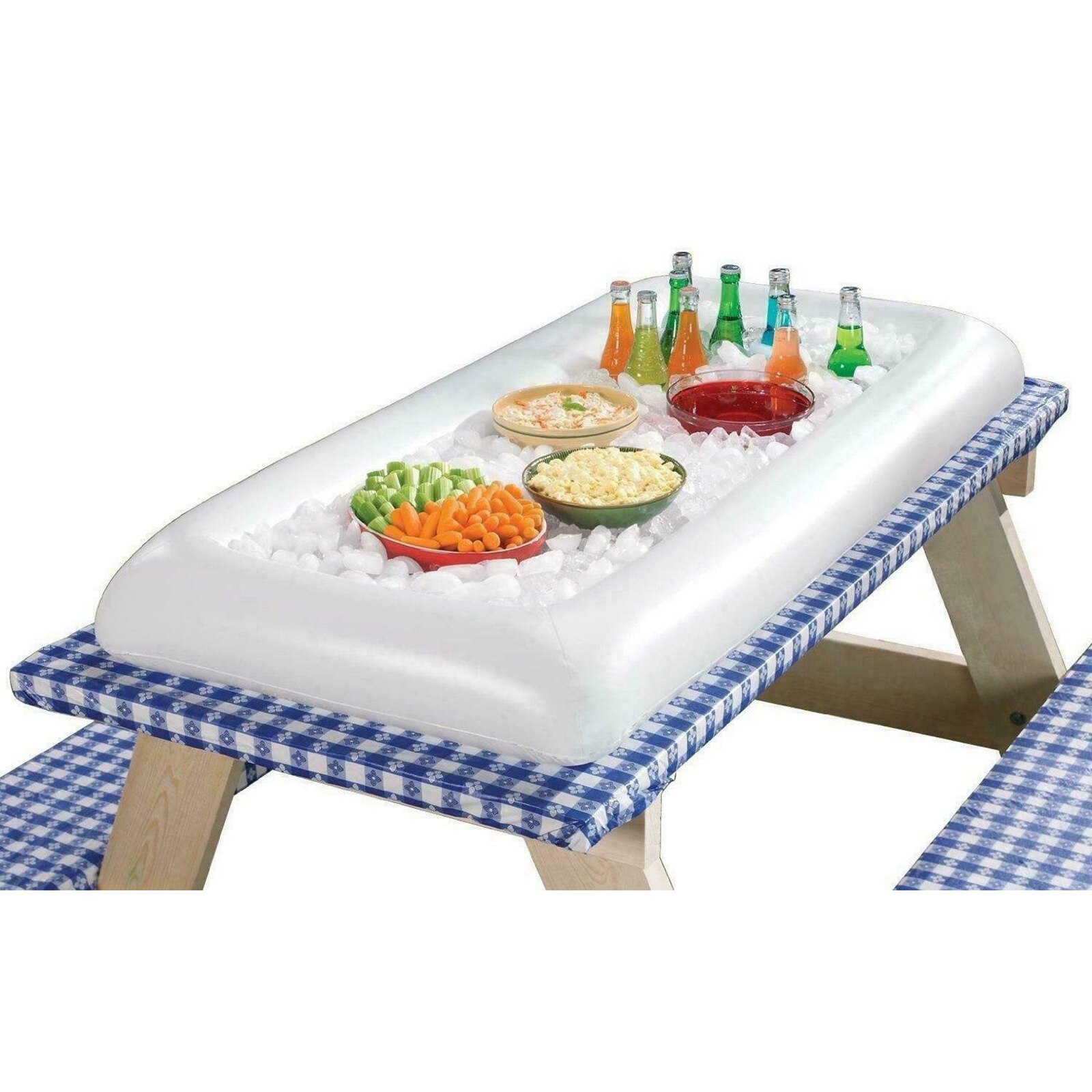 Novelty Pool Inflatable Serving Bar Place Buffet Picnic Food Table Camping