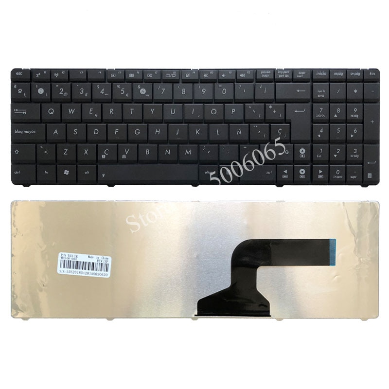 Spanisch Laptop Tastatur für Asus X53 X54H k53 A53 N53 N60 N61 N71 N73S N73J P52 P52F P53S X53S A52J x55V X54HR X54HY N53T Schwarz