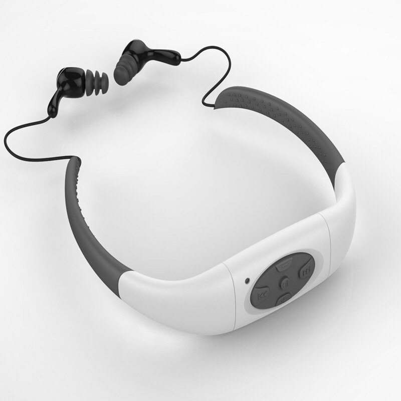 ZHKUBDL IPX8 Waterdichte Sport MP3 Speler 4g 8g Onderwater Zwemmen Duiken met FM Radio Oortelefoon Stereo Audio Hoofdtelefoon: WHITE / 8GB