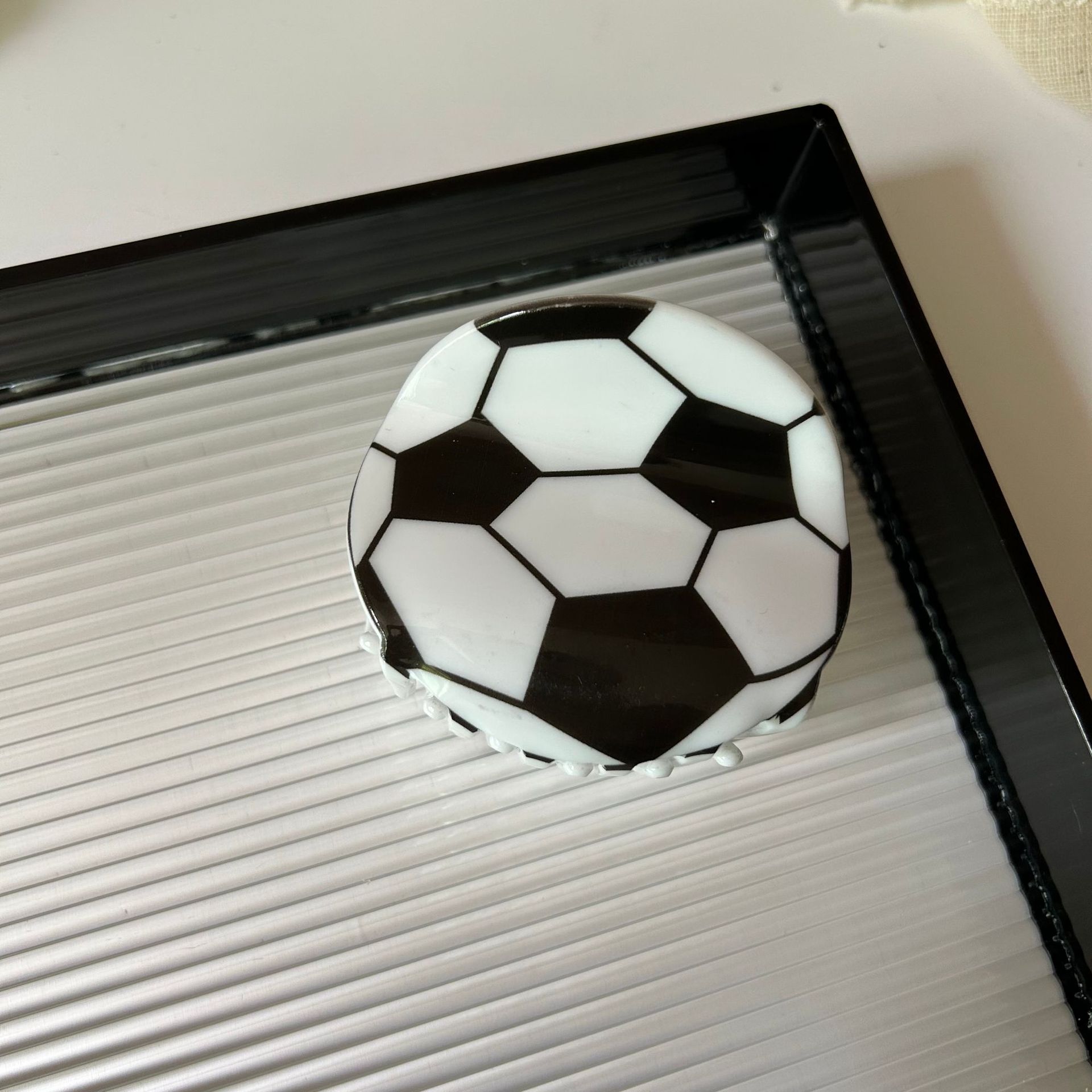 Deportes atléticos fútbol americano baloncesto béisbol pinzas en forma de garra mujeres niñas pelotas de fútbol accesorios para el cabello 2023: Azul