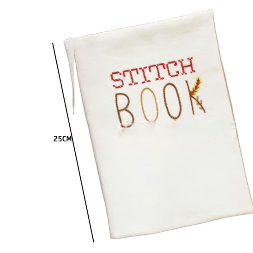 Imitation linen DIY Stitch Book With Embroidery Stitch Name Enhance Your Crafting Skills Embroidery Stitch Book Portable