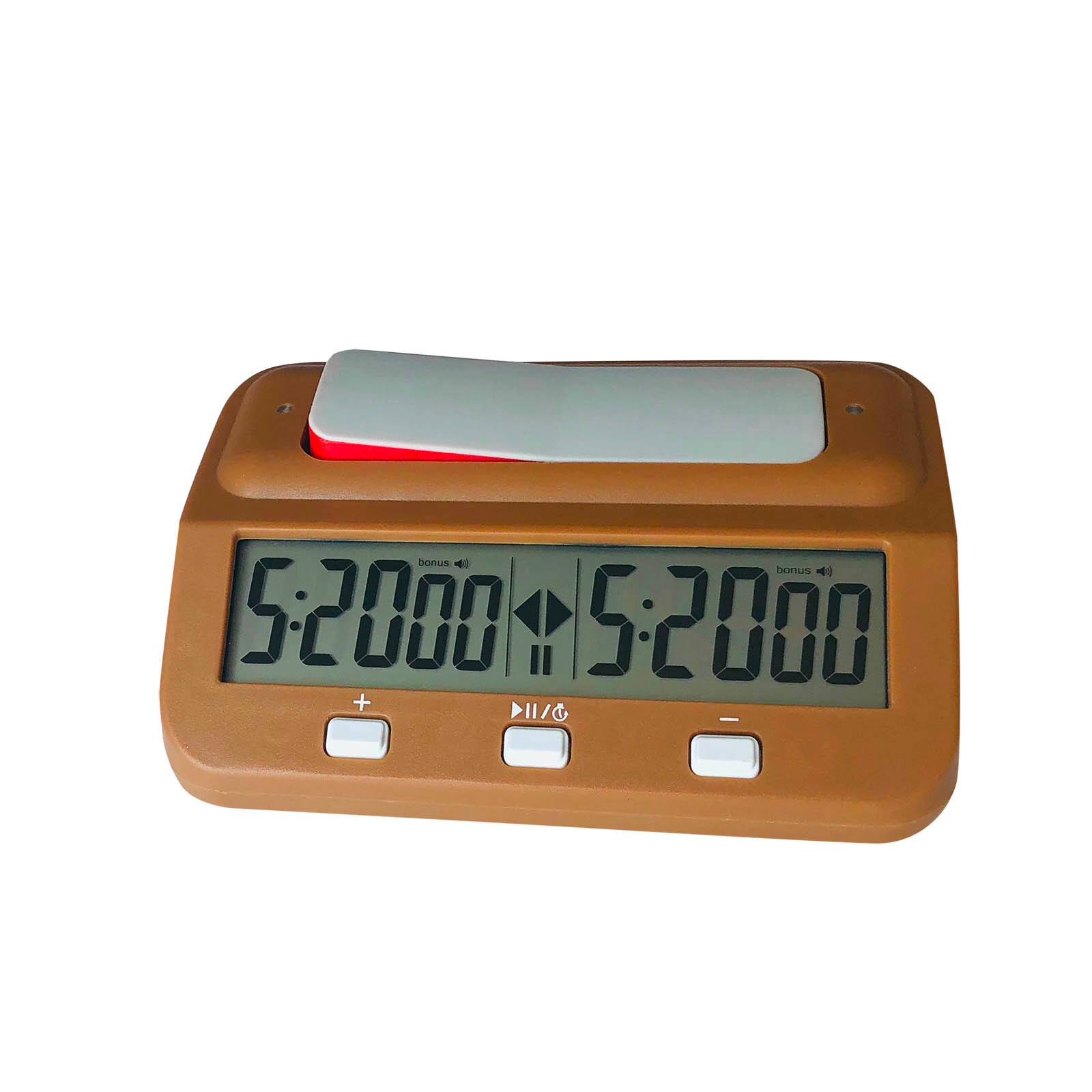 Chess Basic Digital Chess Clock And Game Timer, Clock Digital Watch Timer Mechanical Analog Chess Clock: Brown 