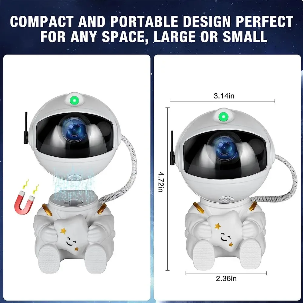 Sternprojektor, Galaxie-Nachtlicht, Astronaut, Weltraumprojektor, Sternenneebel, Decke, LED-Lampe für Schlafzimmer, Zuhause, dekoratives Kindergeschenk