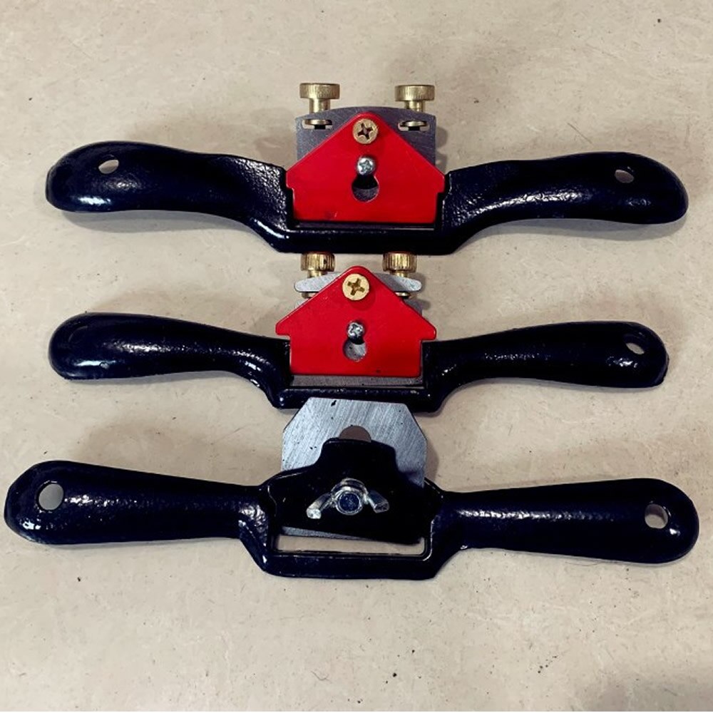9 / 10 Inch Adjustable SpokeShave with Flat Base and Metal Blade for Wood Craft Wood Craver Wood Working and Hand Tool