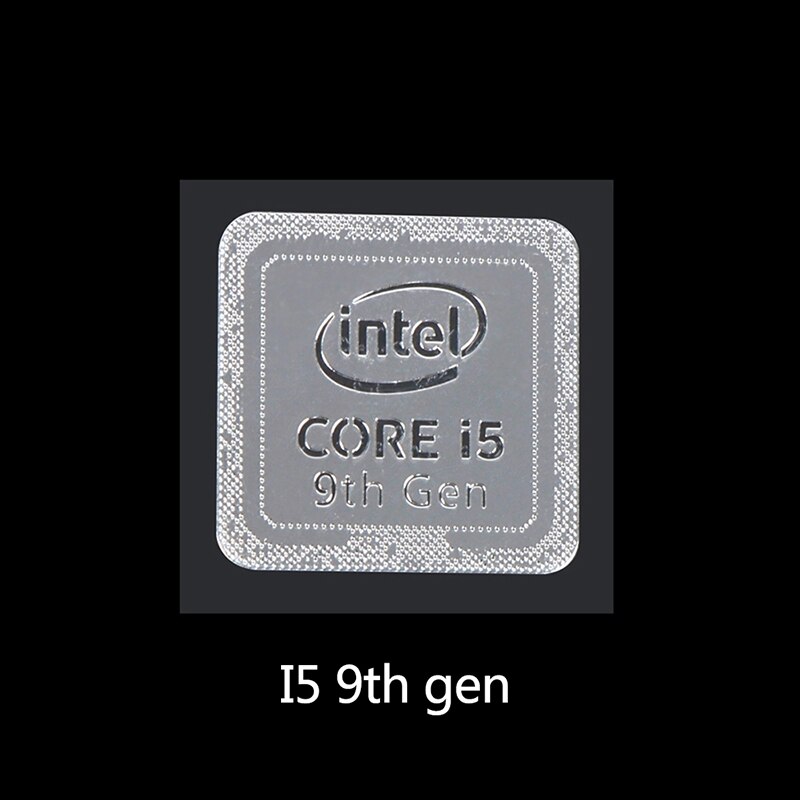 10th Generation Intel Core I9 I7 I5 I3 CPU Metal Sticker Laptop Logo Sticker Home School Office: 15 9th gen