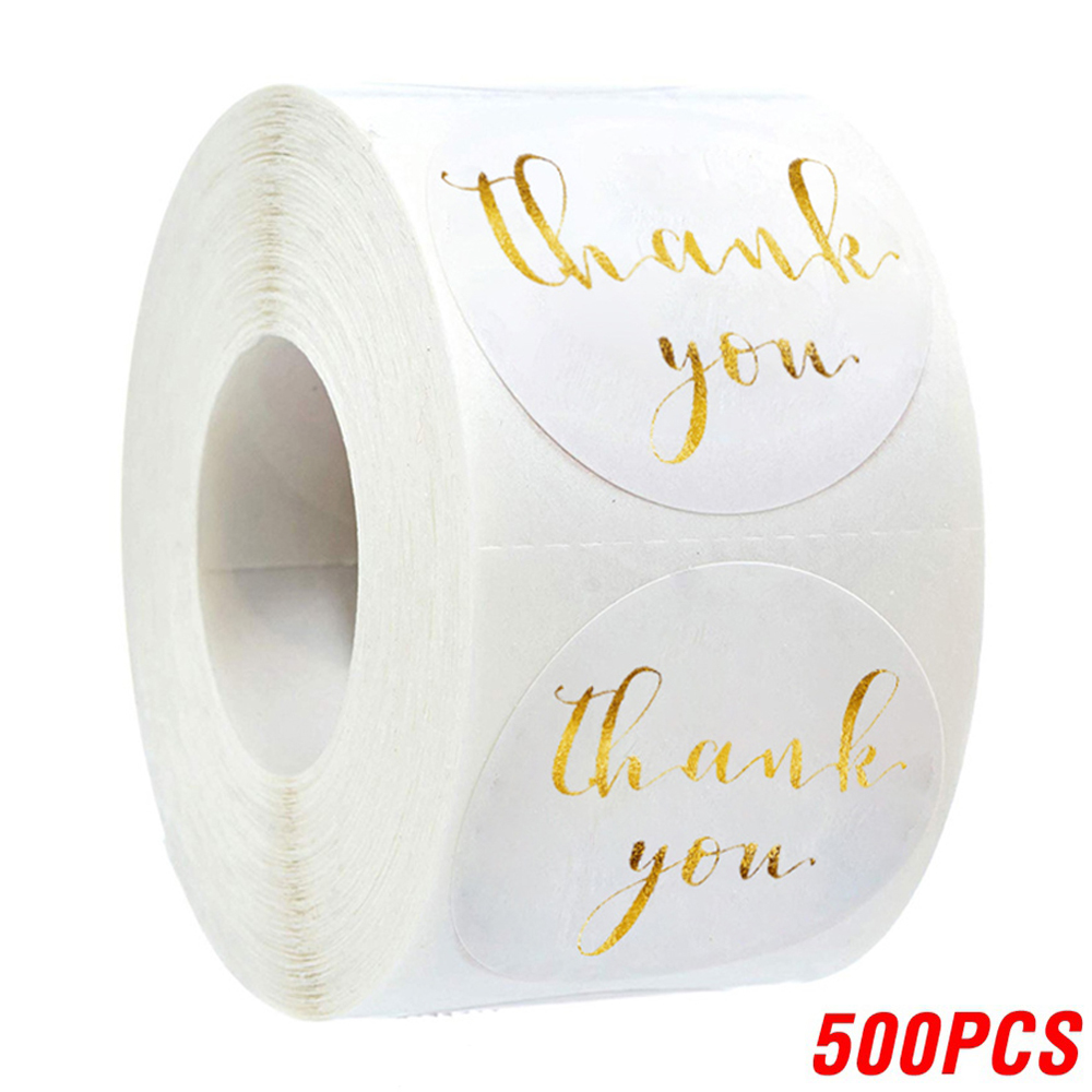 Bedankjes Sticker 100-500 Stuks Ronde Goudfolie Stickers Voor Zakelijke Cadeau Zegel Etiketten Stickers Voor Decoratie Envelop: plum