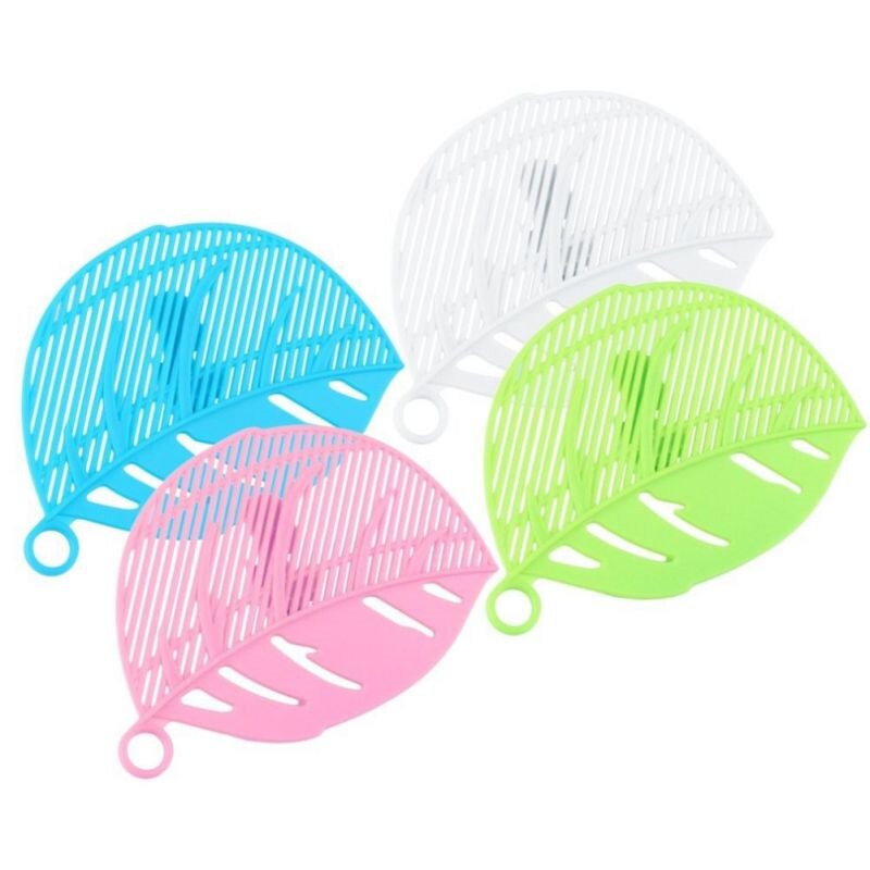 Practial Plastic Keuken Rijst Bonen Wassen Cleaning Tool Gadget Multi-Functionele Blad Groente-en Noodle Filter Baffle