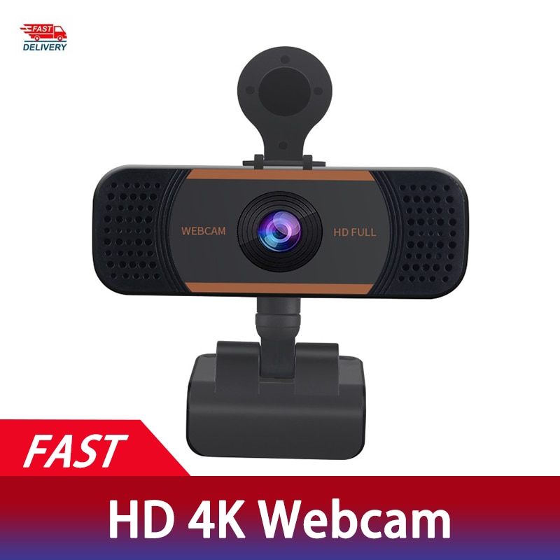 Hd 4K Webcam Mini Computer Pc Webcamera Met Microfoon Draaibare Camera 'S Voor Live-uitzending Video Bellen Conferentie Werk