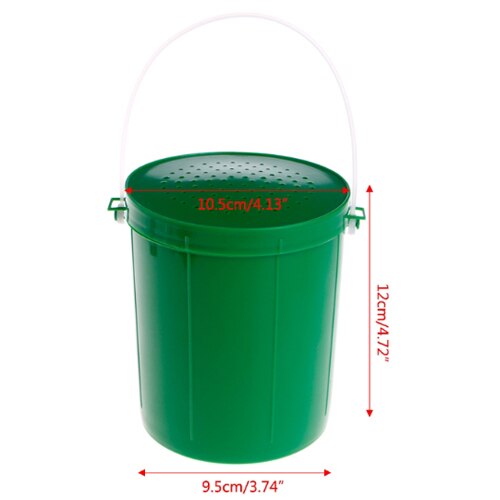 Fishing Bait Bucket Breathable Live Earthworm Maggot Worm Lures Container Useful Fishing Tackle: L