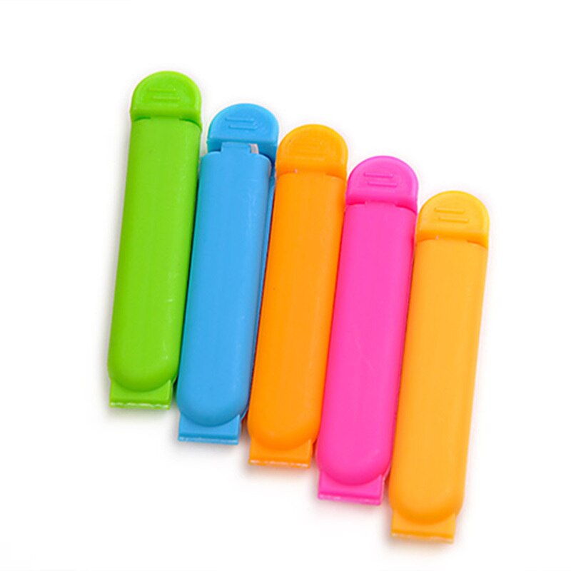 2 stk innovation af mad frisk holder plastikforseglingsklemme trompet lille