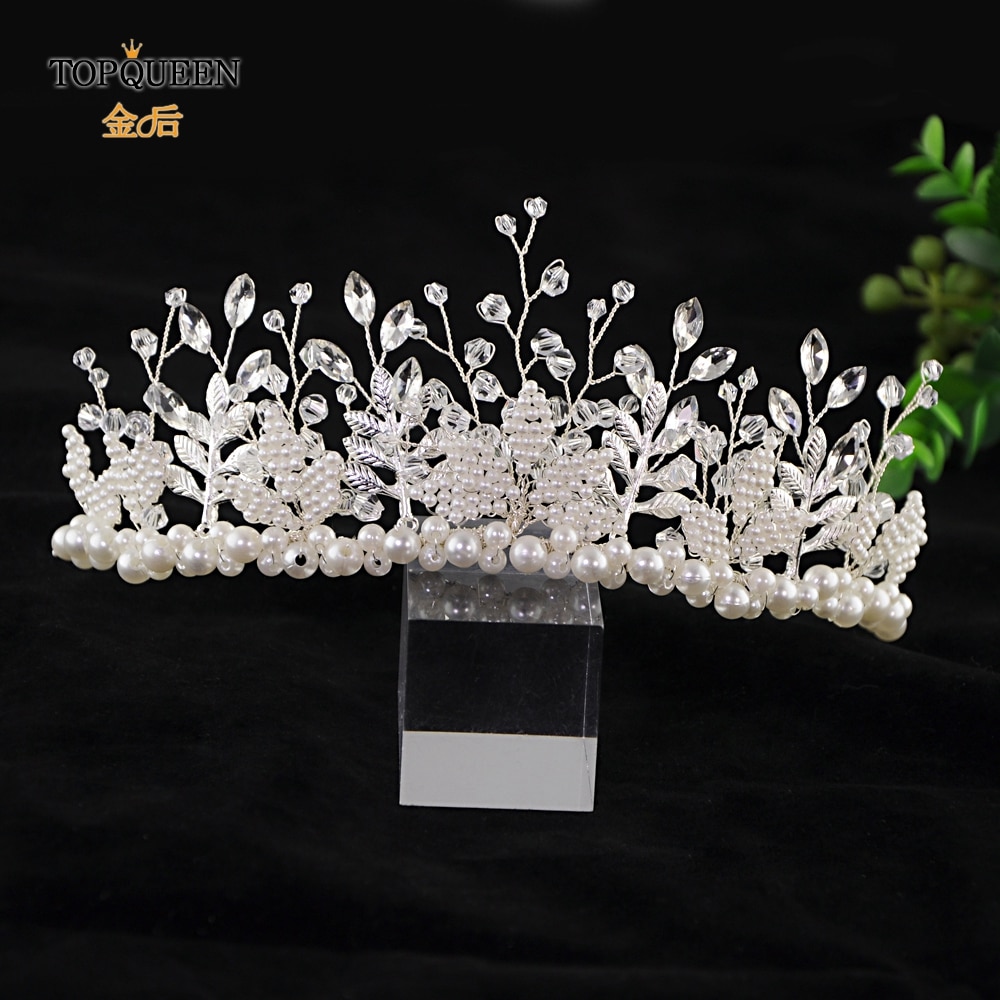 Topqueen  hp196- s bruiloft haaraccessoires strass haarversieringen voor bruiloft bruidshoofdtooien met parel snel