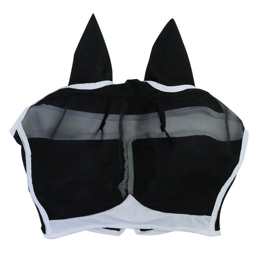 Fly Face Cover Breathable Horse Cover Anti-mosquito Horse Fly Cover Stretchy Comfortable Horse Animal Face Cover for Livestock: Black S