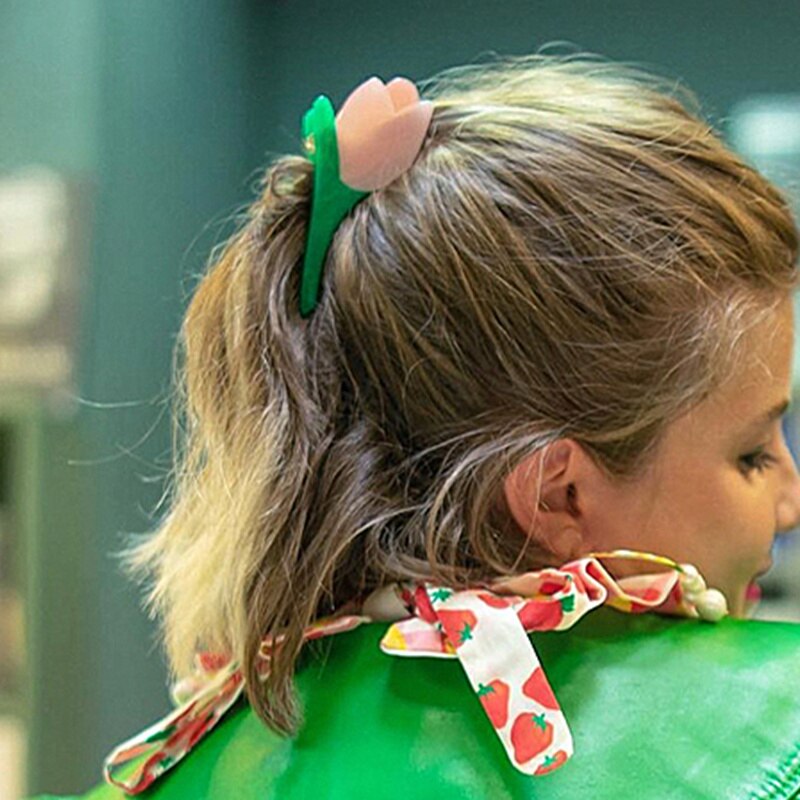 HANGZHI INES – pince à cheveux en forme de marguerite française, lèvres tulipe, acétate, pince à cheveux, épingle à cheveux, accessoires de tête à la pour femmes et filles,
