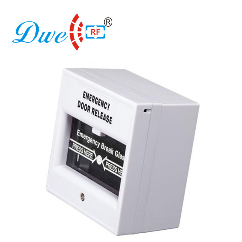 DWE CC RF bouton de sortie de secours bouton de libération de verre de rupture ignifuge interrupteur Rfid 12 V DW-B05 de sortie de poussée