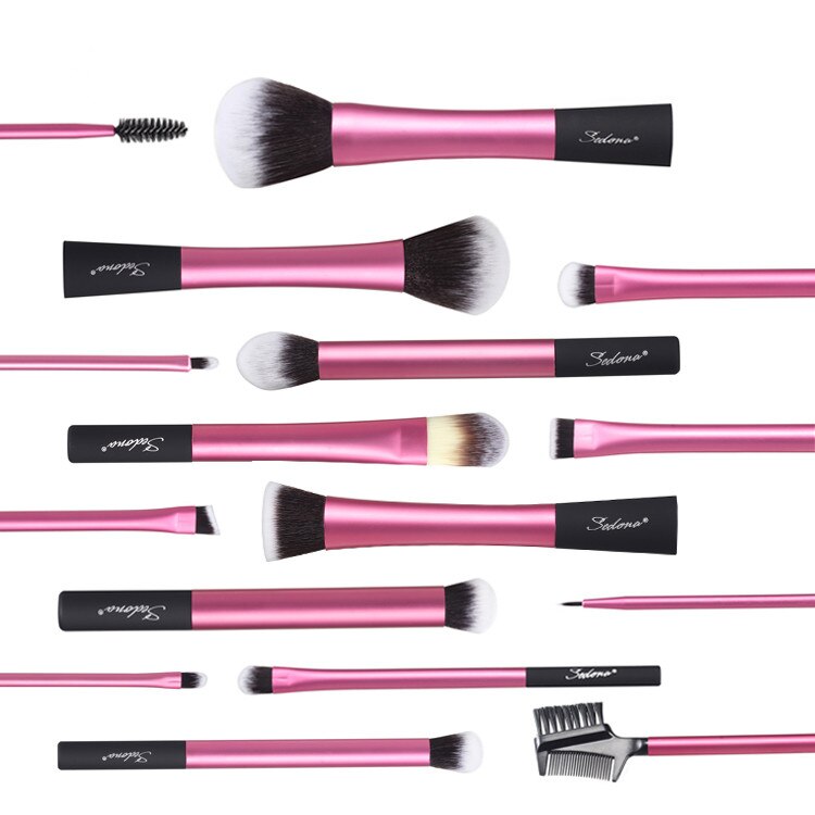 Sedona Makeup Brushes Pro Pink Brush Set Powder EyeShadow Blending Eyeliner Eyelash Eyebrow Make up Beauty Cosmetics Brushes: SD07 Pink