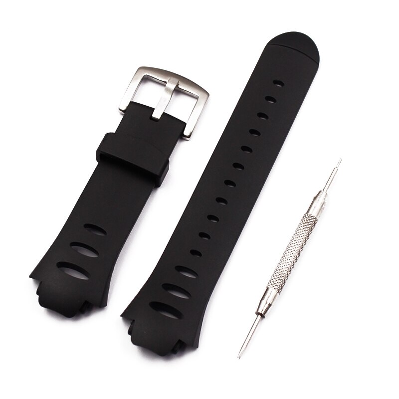 Watch Accessories For Suunto Observe Strap X6HRM Strap Observe Watch Strap SRSTTT Rubber Strap: Silver buckle