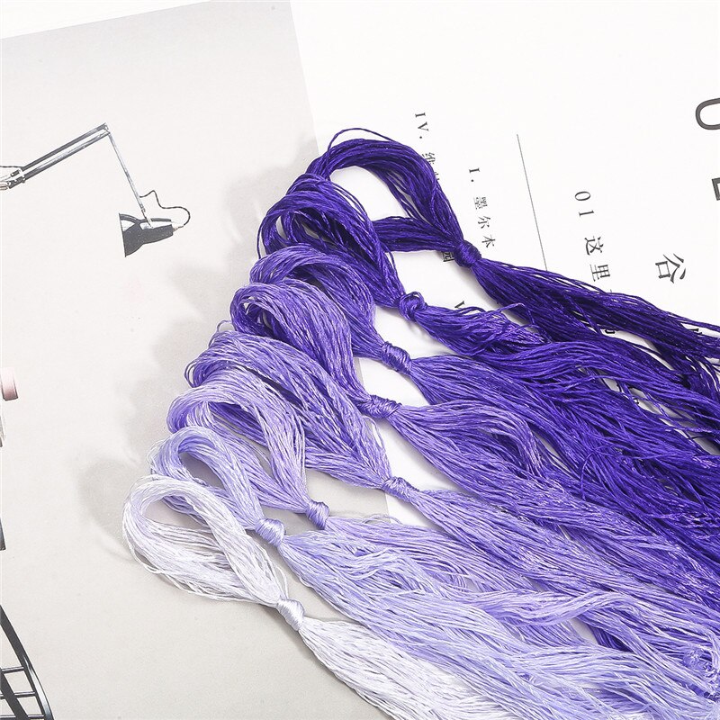20m/pcs Silk Embroidery 100% Silk Thread Spiraea Embroide Silk Thread Small Sticks Of Hand Embroidery Embroider Cross Stitch: Violet