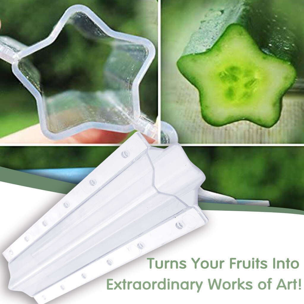 Plastic Cucumber Growth Forming Mold Heart/five-pointed Star Shaping Mould Vegetable Growing Mold Transparent Garden Nursery Pot