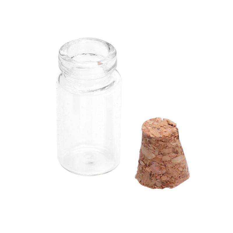 25 stk. små flasker mini-glas krukker med korkpropper ornamenter diy-beholdere ønsker flasker til besked bryllupsfest