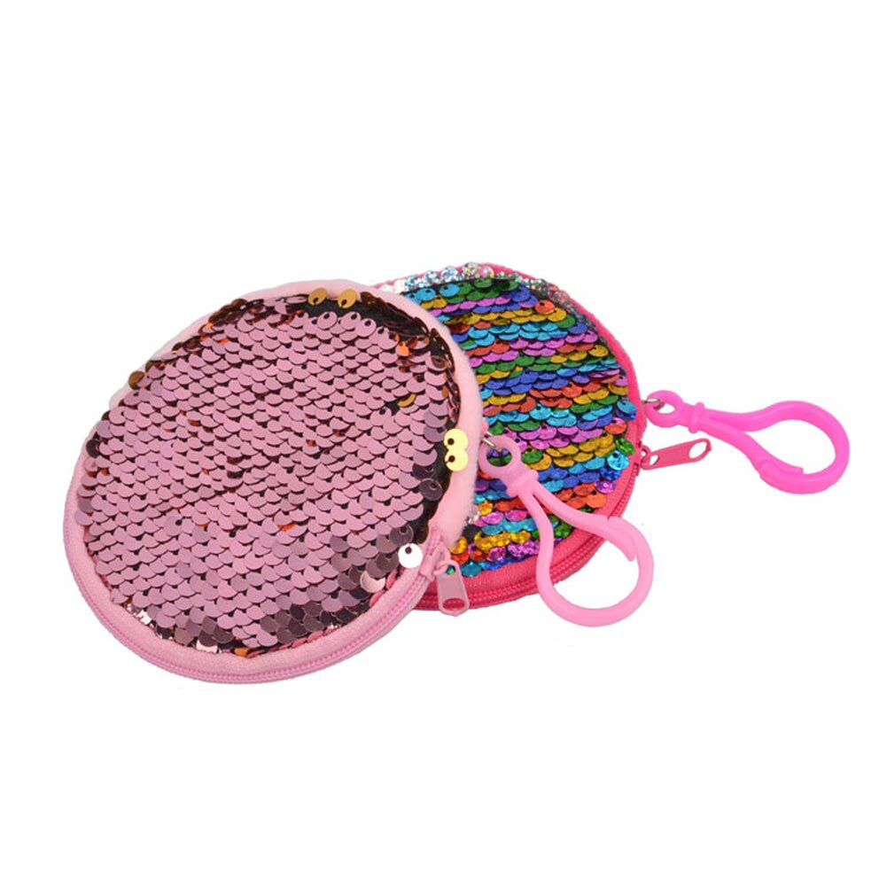 Flicka pojke barn hängbar paljett mini glitterväska liten paljettväska myntplånböcker