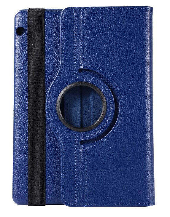 Case for Huawei MediaPad T5 10 Tablet AGS2-W09/L09/L03 10.1'' 360 Rotating Case Folio Leather Stand Cover for T5 with free: for T5 10 DARKBLUE