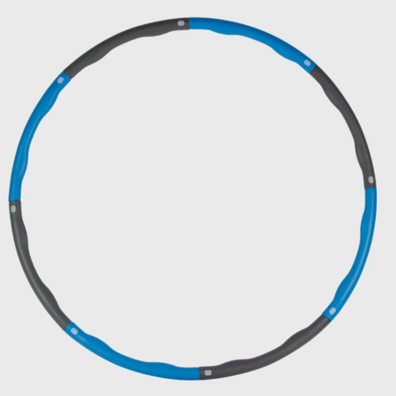 8 Knots Fitness Sport Hoop Yoga Waist Exercise Slimming Sport Hoop Removable Plastic Foam Hoop Massage Loop Fitness Equipment: Blue