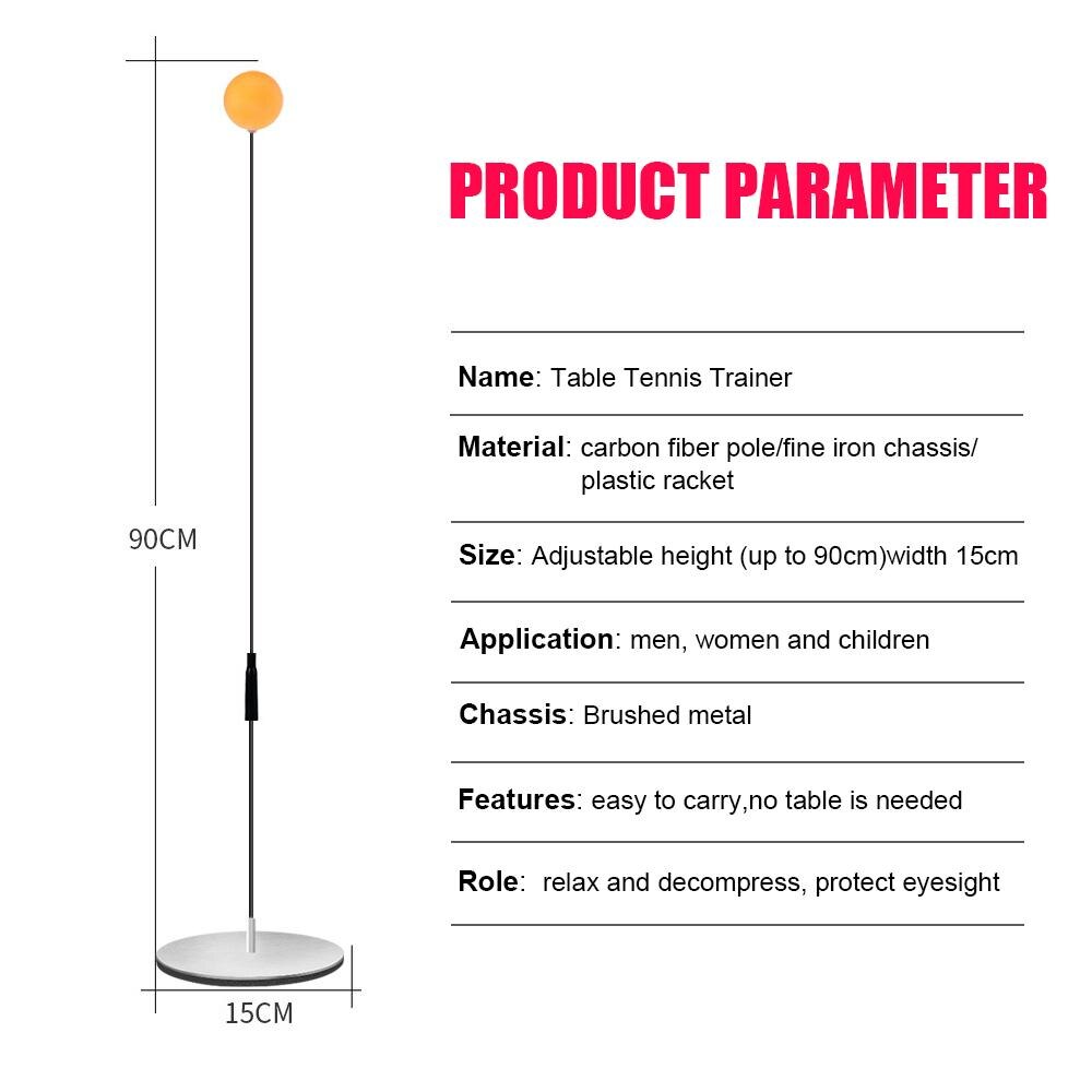 Colour Wood Table Tennis Trainer Table Tennis Practice Pingpong Trainer Practical Game Play Racquet Portable Durable Racket