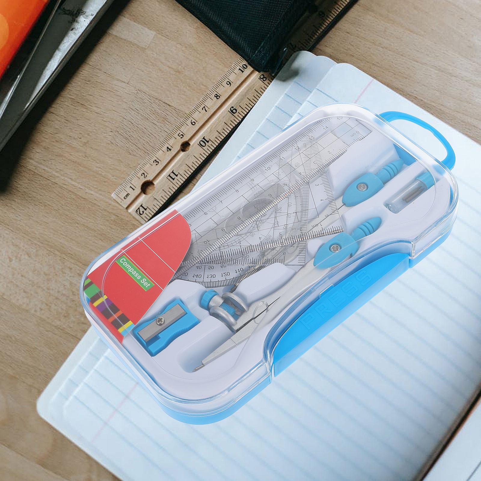 Drafting Tools Set Compass Ruler Drawing Kit for Engineer Student Architect Portable Storage Box Equipped