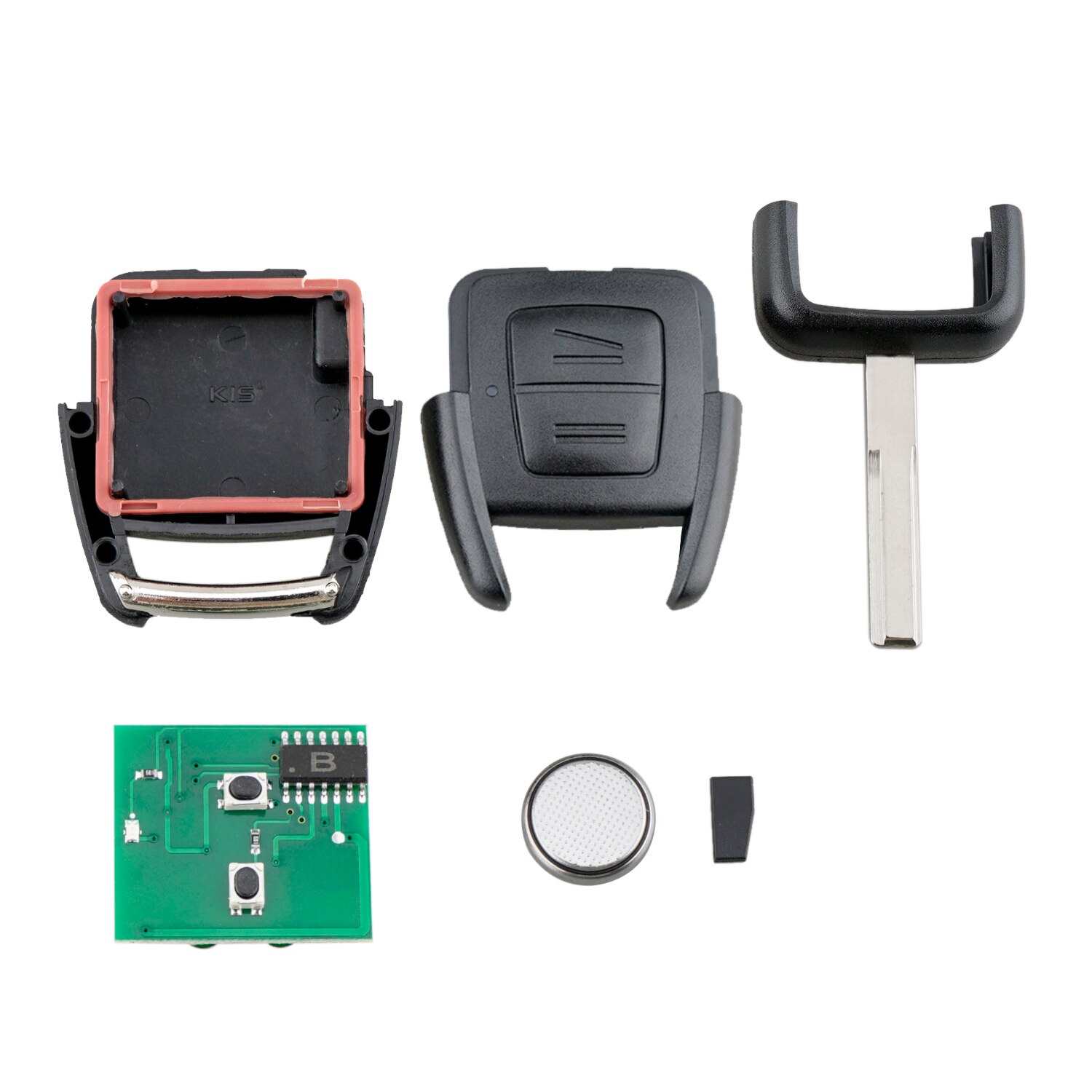 QWMEND OP1 24424723 Remote Car Key for Opel Vauxhall Vectra Zafira ID40 Chip 433Mhz for Opel Key Car 2 Buttons