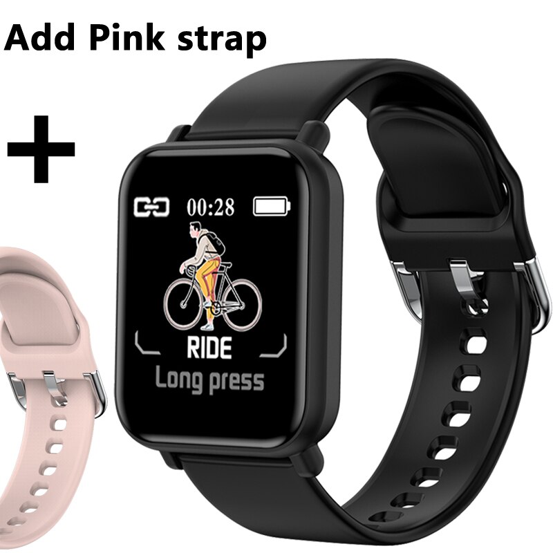 Fitness sporer smart armbånd blodtrykksmåling smart bånd se Fitness sporer  ip67 vanntett smart armbåndsur: Legg til en rosa stropp