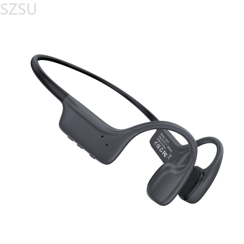 Cuffie szsu ad alta capacità con conduzione ossea compatibili con bluetooth, impermeabili per sport acquatici