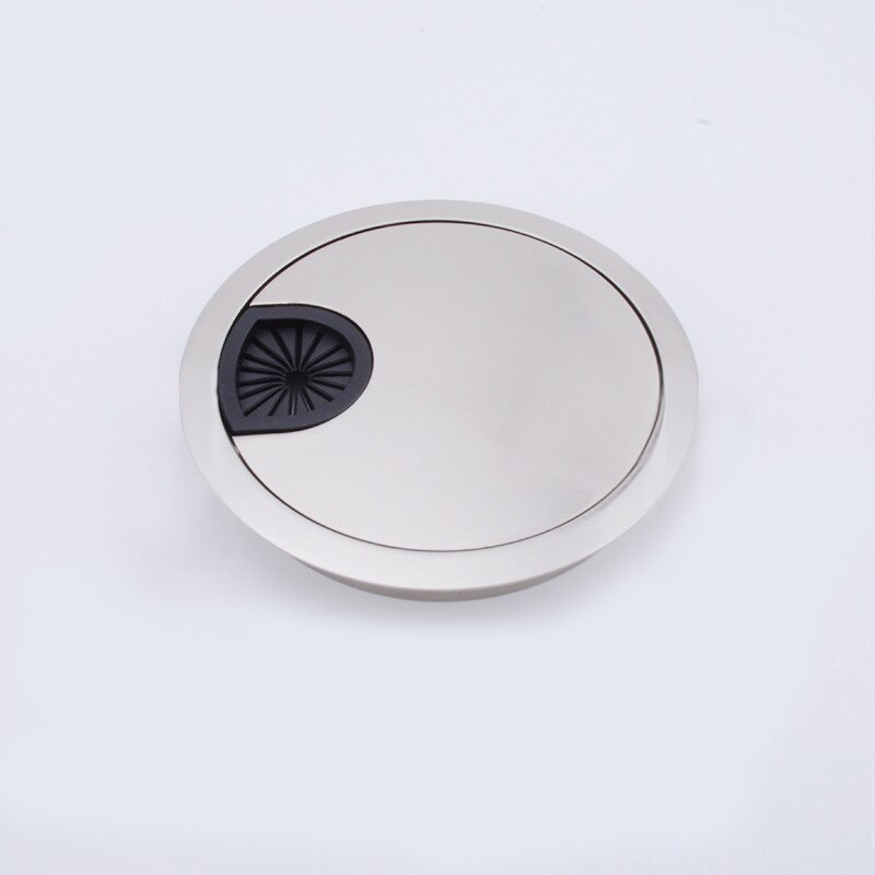 Couvre-fils de Table ronds en alliage de Zinc | Couvre-trous de sortie, Port pour ordinateur PC, câble de bureau, oeillet support de ligne 50mm/53mm/60mm/80mm: Brush Finish / 53 mm