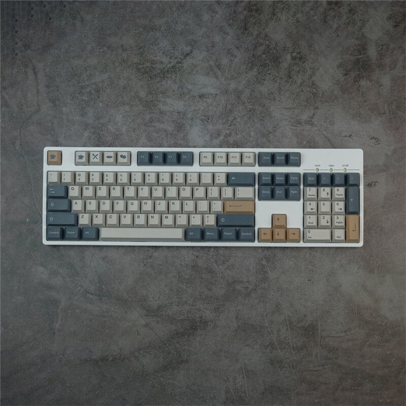 GMK Coffee Keycap Mechanical Keyboard PBT Sublimation Cherry Height Personality Mocha Bread 140 Keys Full Set 7U Spacebar