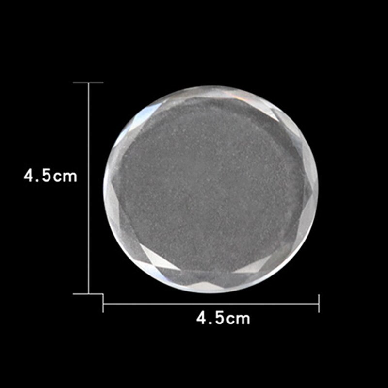 Support de pierre de Jade en cristal rond, colle adhésive pour Extension de cils colorés de , palette en verre stéréo, outils de maquillage