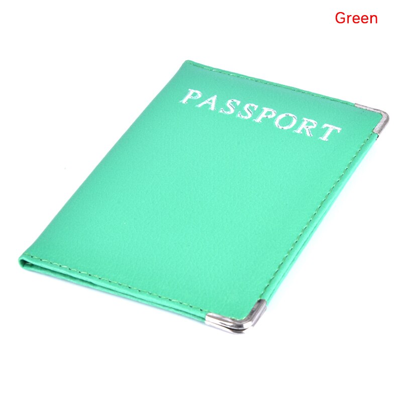 Casual PU Leather Passport Covers Travel Accessories Men Women Passport Business Holder wallet Case ID Bank Credit Card Bag: green