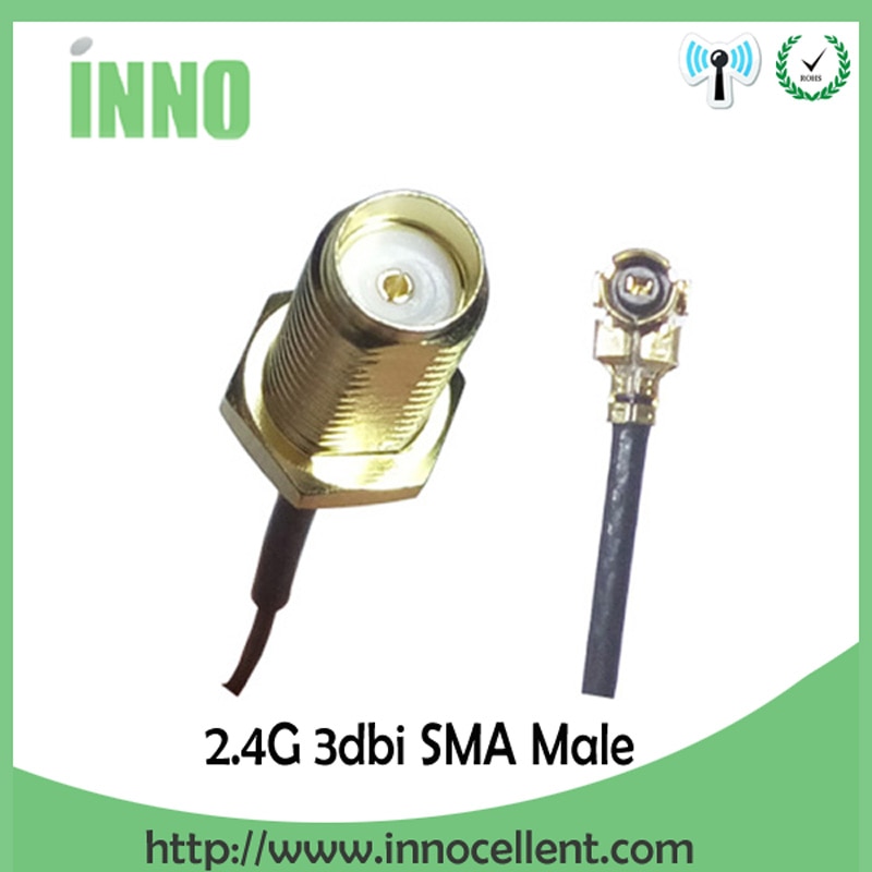 2.4Ghz Antenna PBX SMA male 3dbi Zigbee 2.4 ghz wifi antenna mini antena aerial PCI U.FL IPX to RP-SMA Pigtail Extension Cable