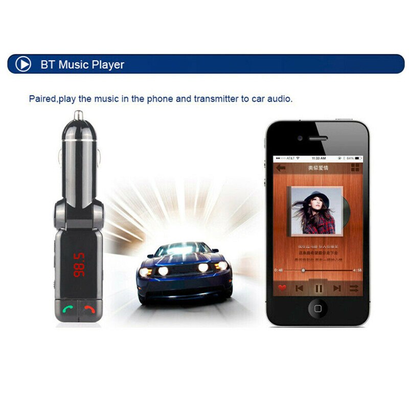 Bluetooth Fm-zender Draadloze MP3 Speler Auto Kit Dual Usb Lader Voor Universele Telefoons