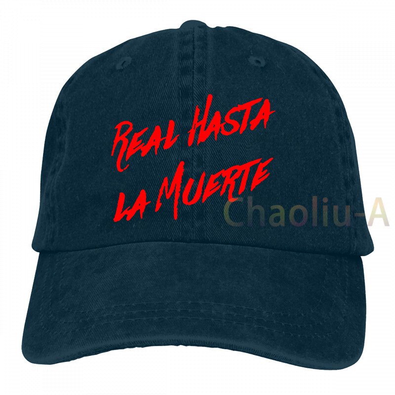 Reale Hasta La Muerte Anuel AA Album Adulto Fan Concerto Formato berretto da Baseball uomo donna Trucker Cappelli di modo cappuccio regolabile: 2-Navy