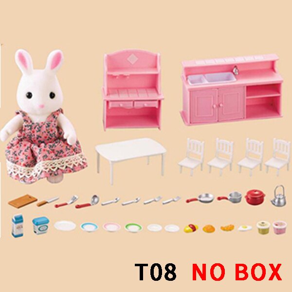 1:12 Dollhouse Miniature Furniture Toys Set DIY Forest Family Kids Girls Pretend Play Furniture Toys for Christmas Birthday: T08