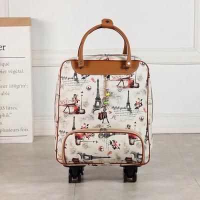 Wheeled bag for travel Women travel backpack with wheels trolley bags Oxford large capacity Travel Rolling Luggage Suitcase Bag: A