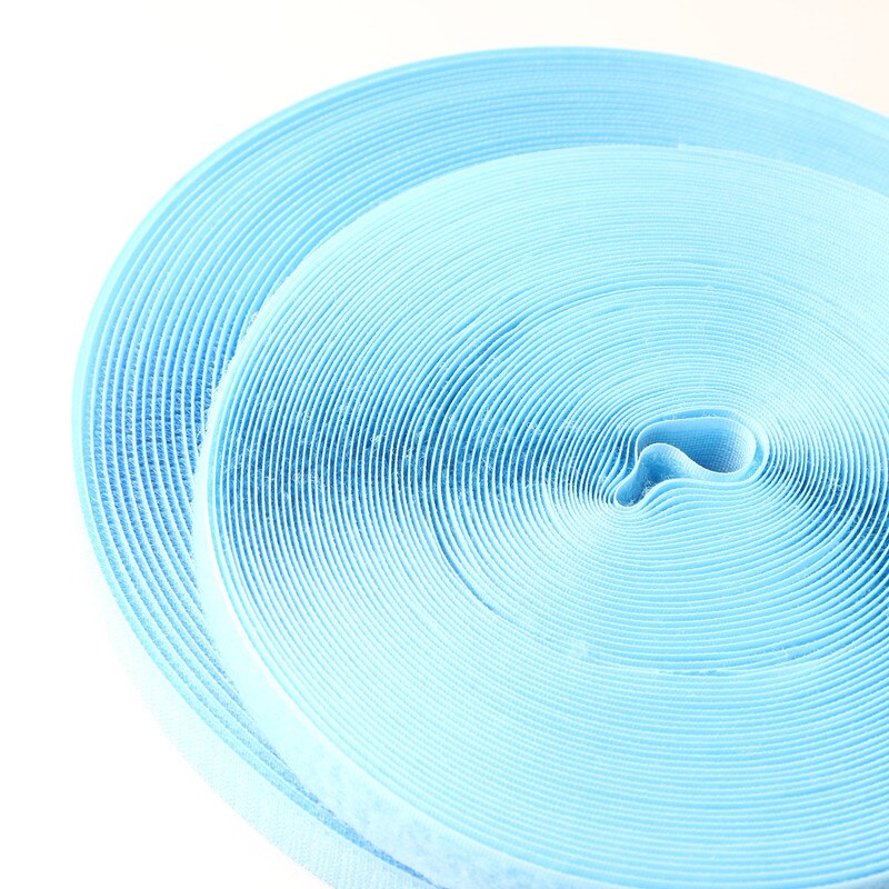 20Mm Self-Adhesive Velcro Color Hook and Loop Self-Adhesive Buckle Belt Clothing Backpack Diy Hand-Sewn Jewelry Accessories 2M: Light Blue 2m