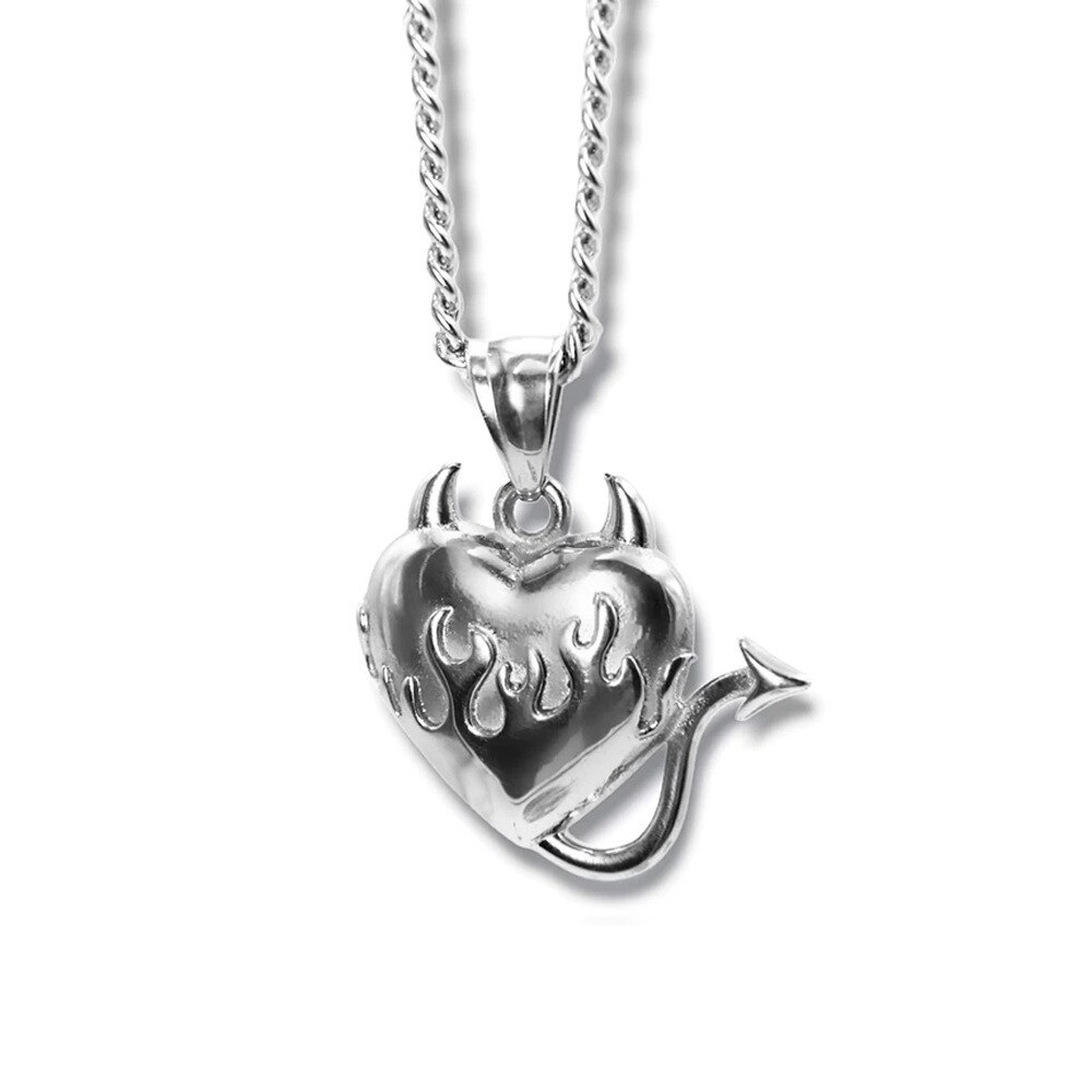 Kreative Jahrgang Punk Schmetterling Schädel Schwert Herz Blume Anhänger Halskette für Männer Frauen Kühlen Sonne Teufel Skelett Halskette Schmuck
