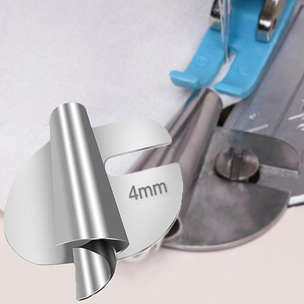 Prensatelas Universal para máquina de coser, tubo Extractor de dobladillo, prensatelas en espiral de acero inoxidable, accesorios de herramientas de costura para manualidades DIY