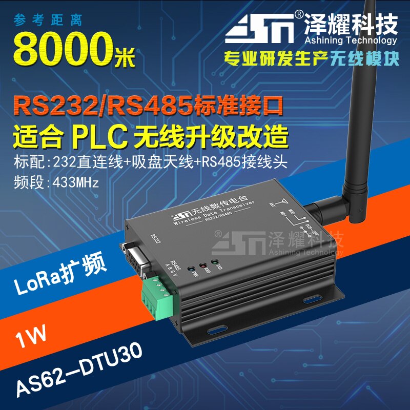 Für SX1278/SX1276 drahtlose modul | 433MHZ Radio | LORA verbreiten 8000 m | RS232 | RS485