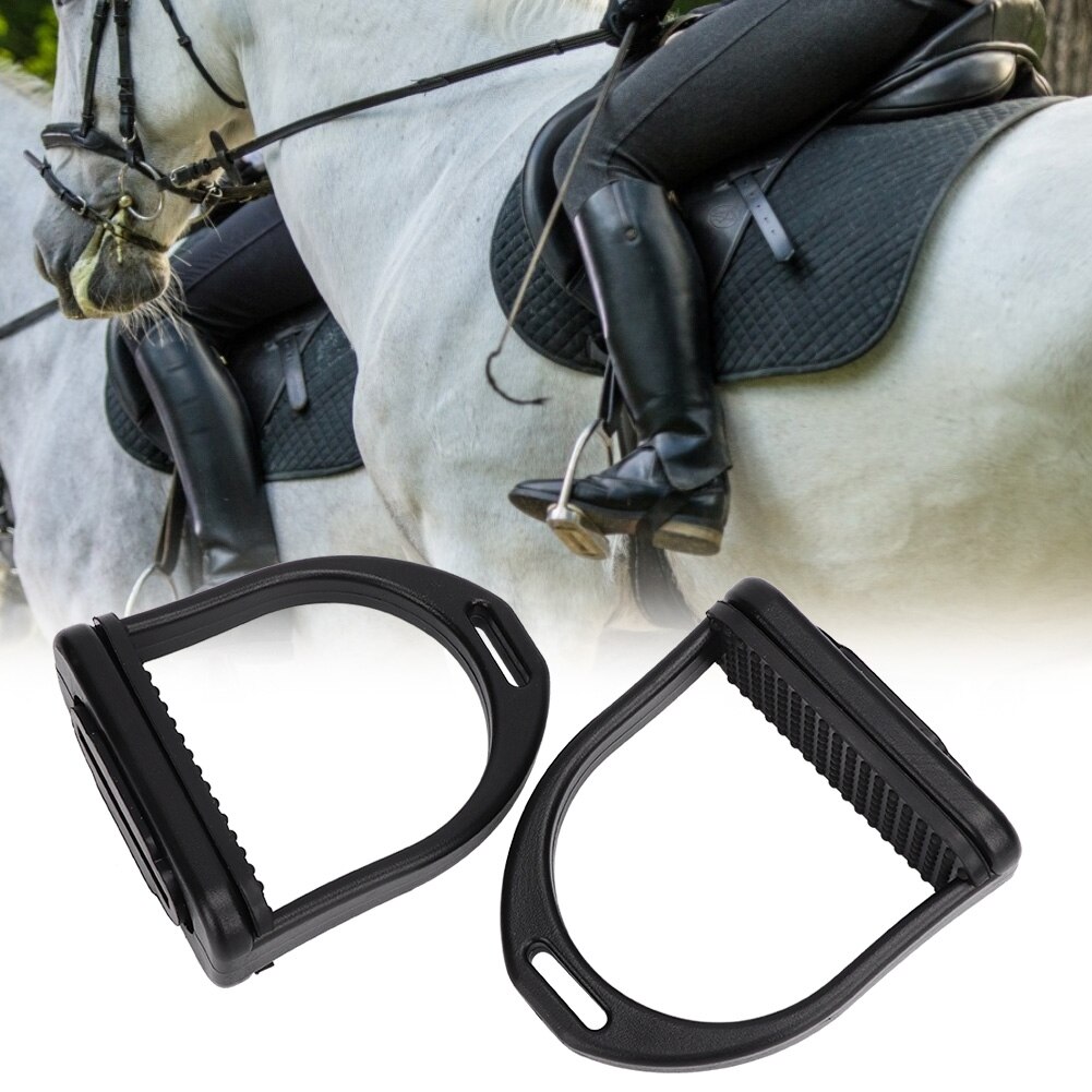 2 stk / sæt ridebøjler aluminiumslegering flex aluminium til hestesadel skridsikker hestepedal hestesikkerhedsudstyr