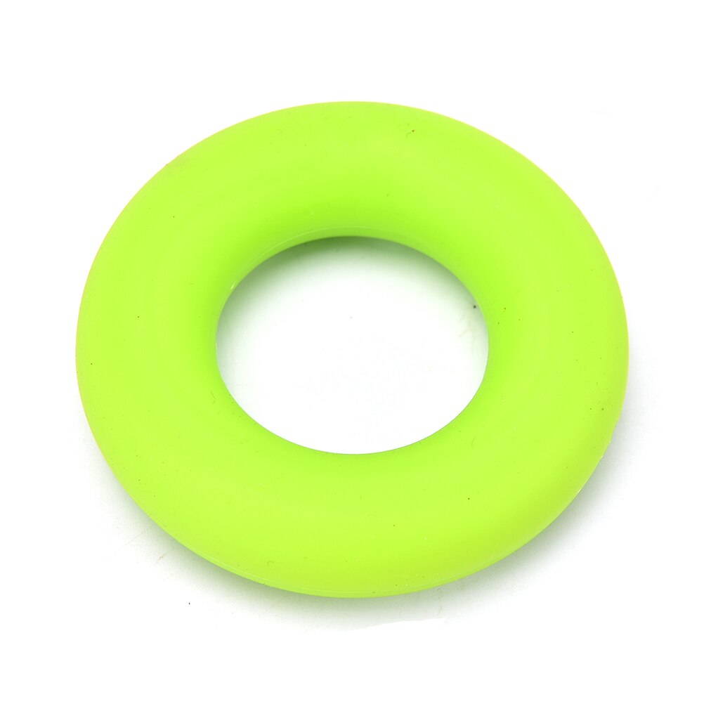 3 farver 7cm diameter gummi håndgrebsring styrke muskelkrafttræning motionist gym expander griber styrke fingerring: Grøn