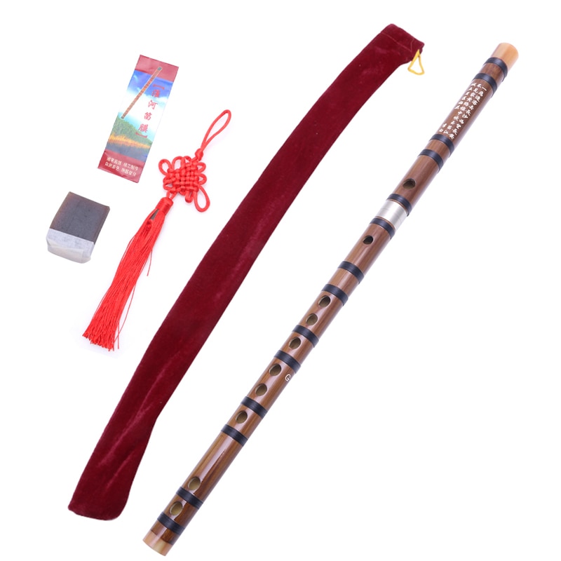 Instrumento musical chinês artesanal tradicional flauta plugável de bambu/dizi em g