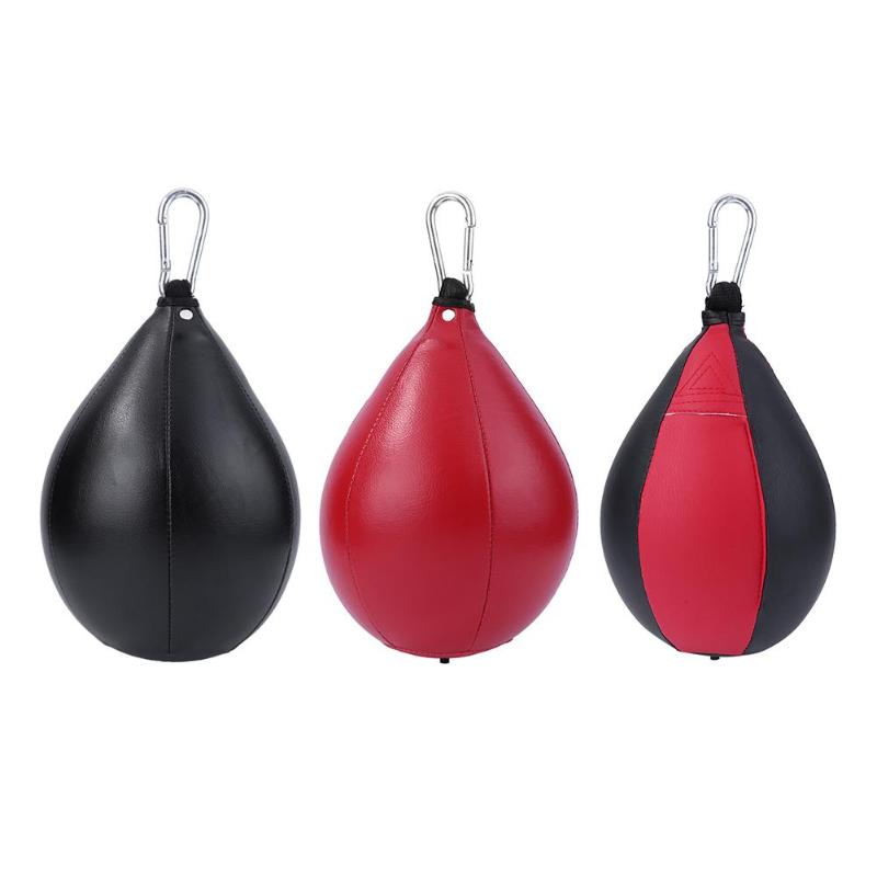 Boksen Punch Bag Peervorm PU Leer Snelheid Bal Swivel Boksen Punch Bag Ponsen Training Speedball Training Bal Speed bag